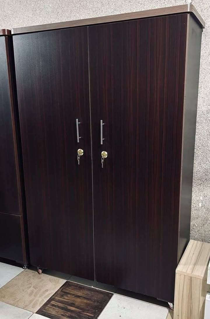 new 2 door laminated wardrobe available with 18" depth and double hanging space.